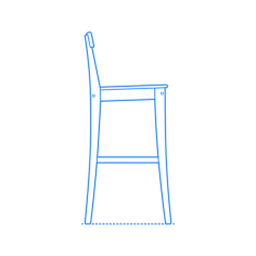 Furniture Stools Ikea Ingolf Barstool Line Tracing Svg Vector, Free Vectors File